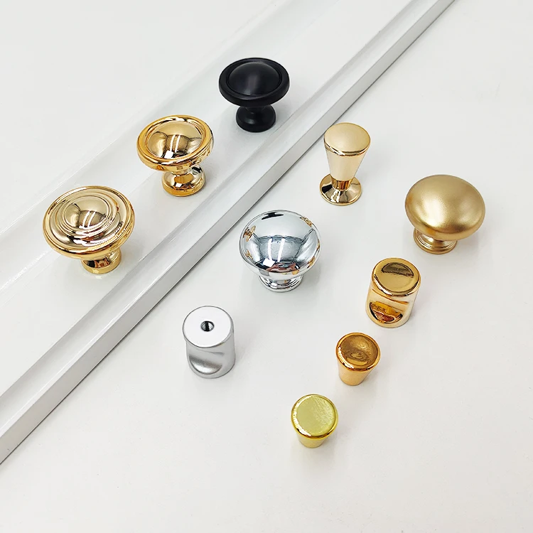 Black Round Plastic Knobs Door Handle Drawer Thumb Knob