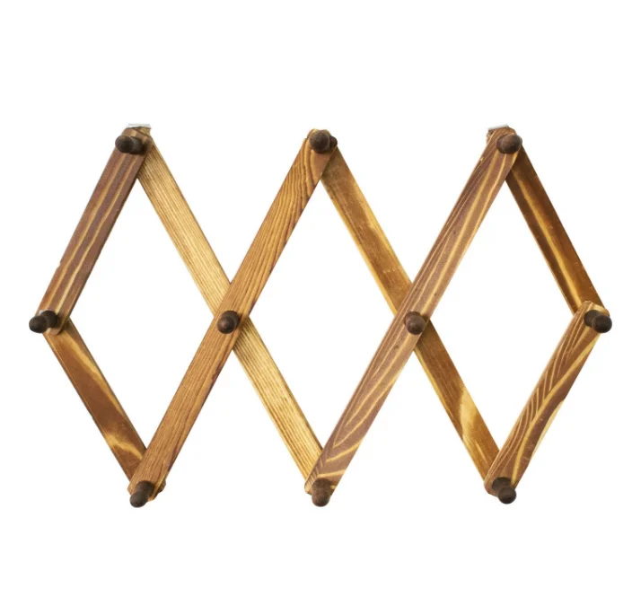 Home Decorative Expandable Coat Rack Wall Mount,Accordion Style 10 Pegs