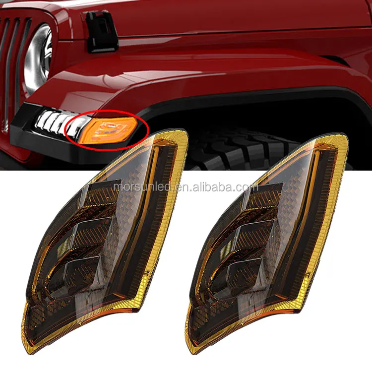 Morsun Led Side Markers Lights Orange For Jeep Gladiator Jt 2018