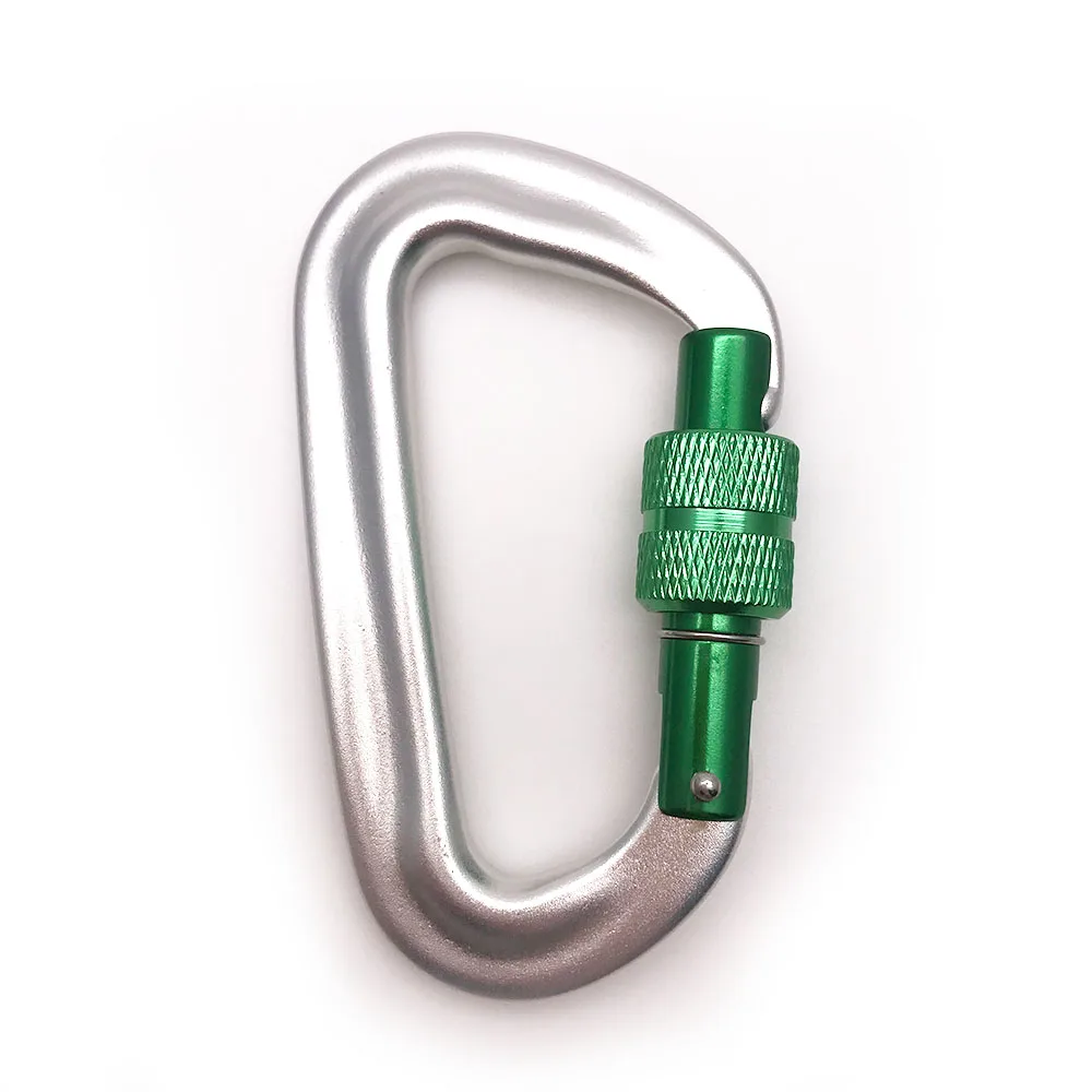 BT-A1301N 7075 Pet Black Carabiner Dog Leash Swivel Locking Clip Aluminum With Screw Black 12kn Carabiner