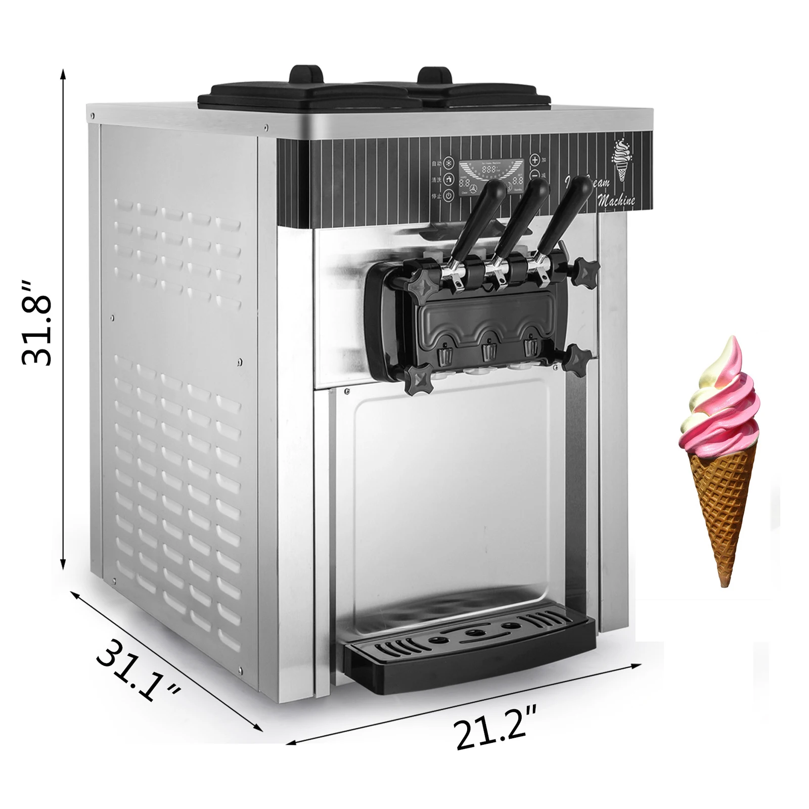 tabletop 3 flavor factory price mini soft ice cream marking machine  WT/8613824555378