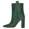 LM5050 European and American stone pattern fashion booties thick with sleeve women's boots