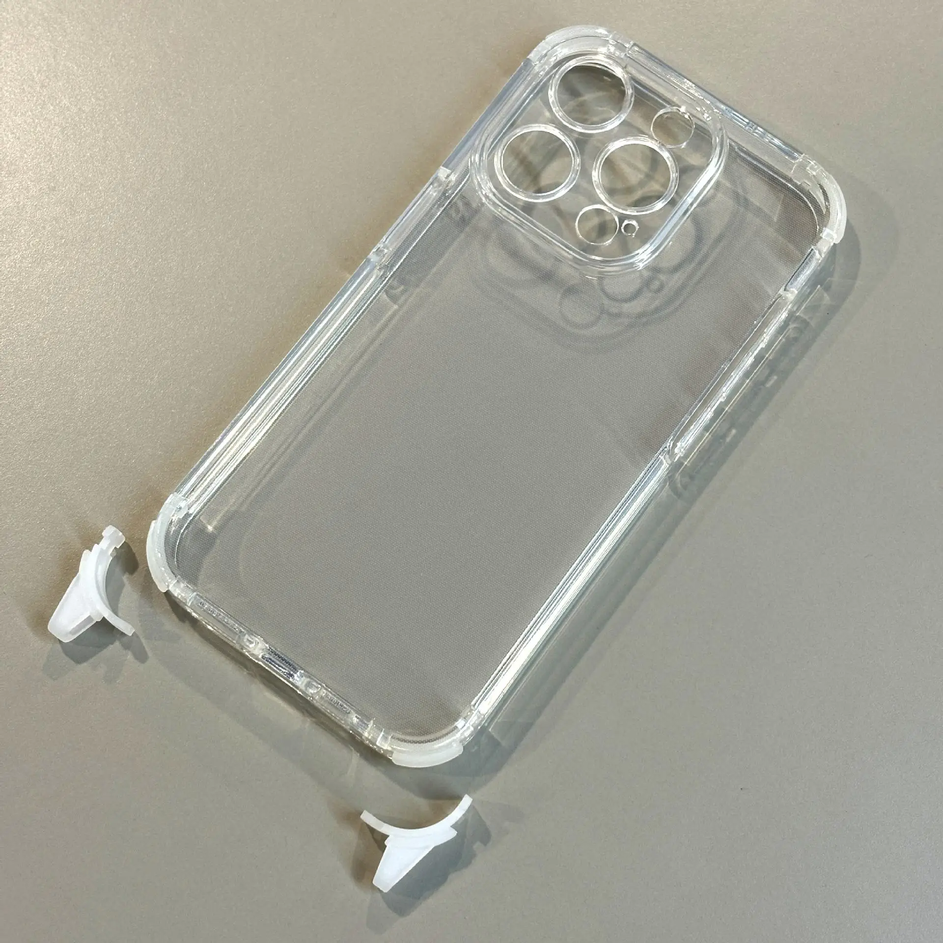 Sac bandoulière/bandoulière en TPU transparent moulé par injection, avec cordon détachable et ouverture aux quatre coins, antichoc, à monter soi-même._voghion.com