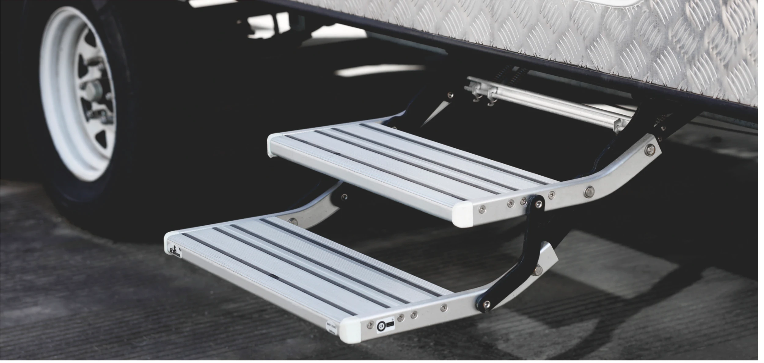 Double Rv Step Manual and Electrical RV Step, Aluminum Alloy Double Ladder Step ...