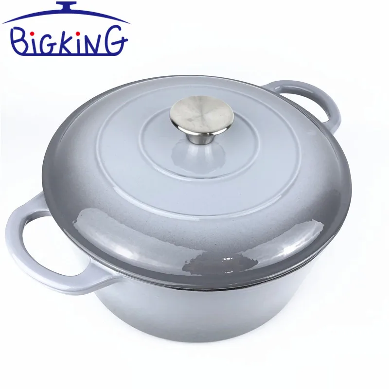 Cast Iron Casserole Dish With Lid,Enamelled Coating Induction,Oven