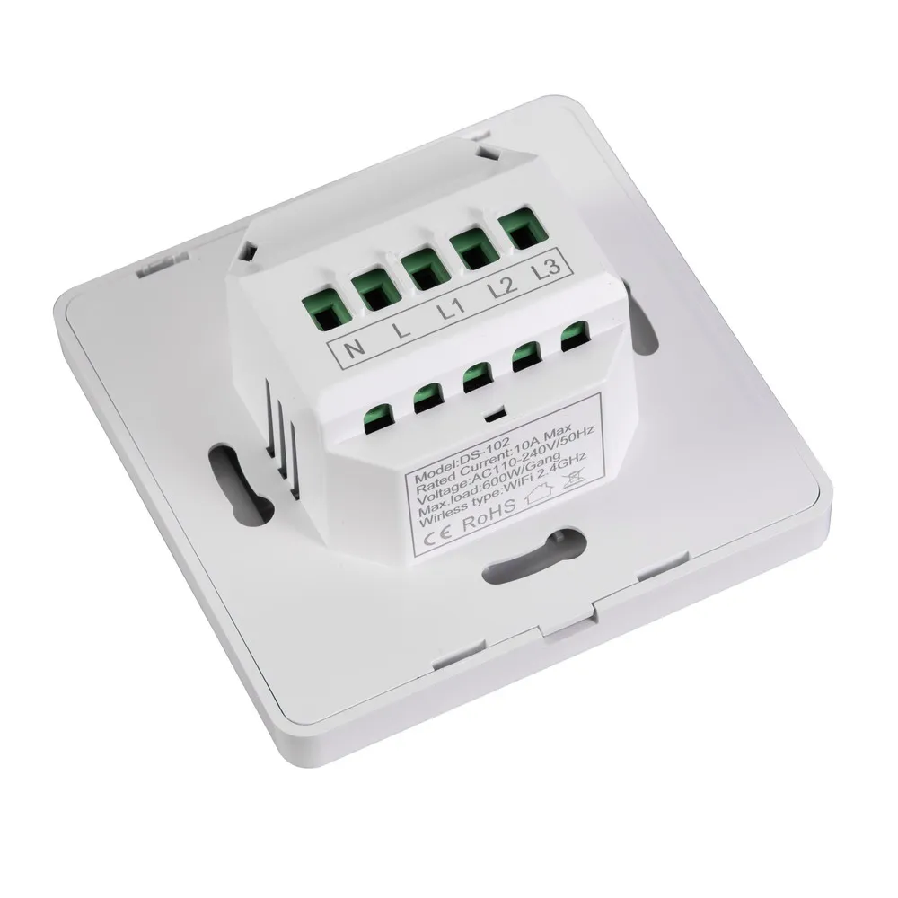 Single Live Wire Version Wireless WIFI Smart Switch, WiFi Smart Panel, Phone / Button / RF Control - ANKUX.COM