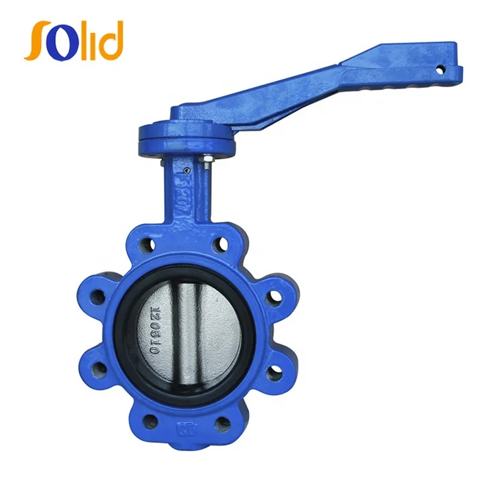 Pn16, JIS10k, ANSI150 Ductile Iron Cast Iron Lug Type Butterfly Valve