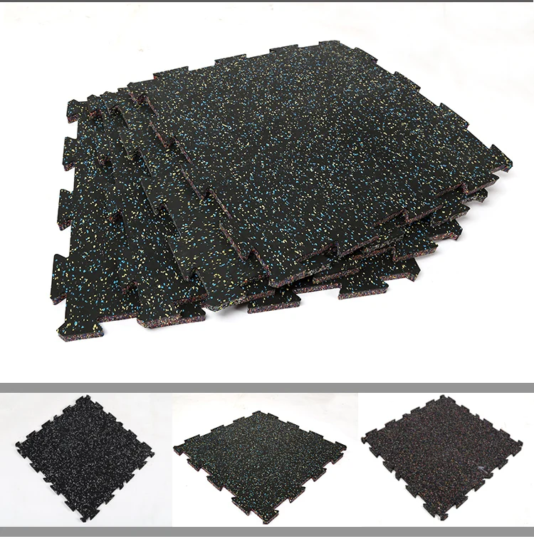 1m*1m Fitness EPDM Flooring Mats Recycled Rubber Tiles for Gym