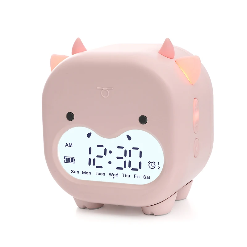 Cartoon Cow Alarm Clock Student Clock Creative Child Wakeup Clock