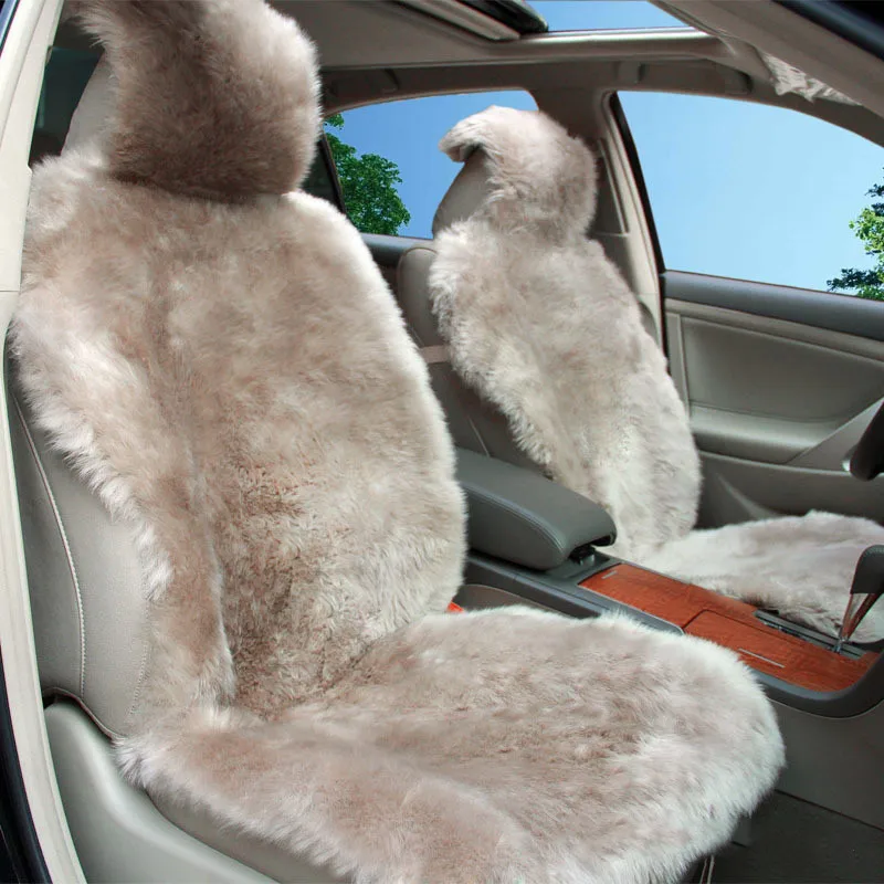 Custom New Design Luxury Car Seat Cover Set Heep Skin Fur Front Car