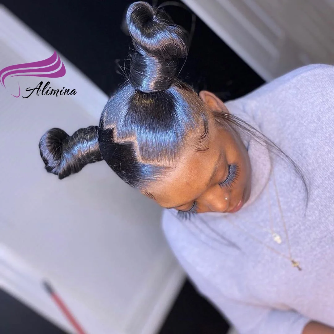 
Alimina Factory wholesale 180% Density HD lace front wigs, Brazilian human hair wigs lace front,HD lace wigs for black women 