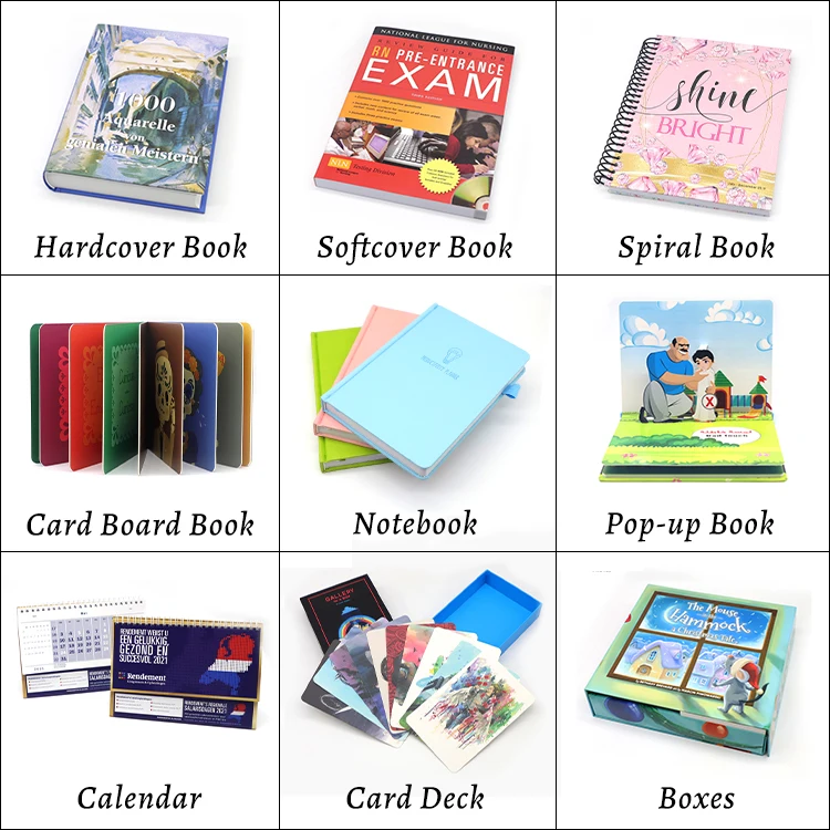 Catalog/Magazines/Recipe book/Calendar/planner journal Notebook/Card deck/comics Book printing,printing Service,book printing services