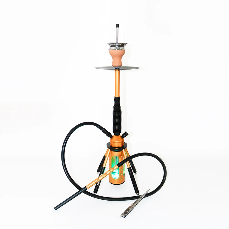 Wholesale Rocket Hookah Shisha Stainless Steel Chicha Hooka Set Led