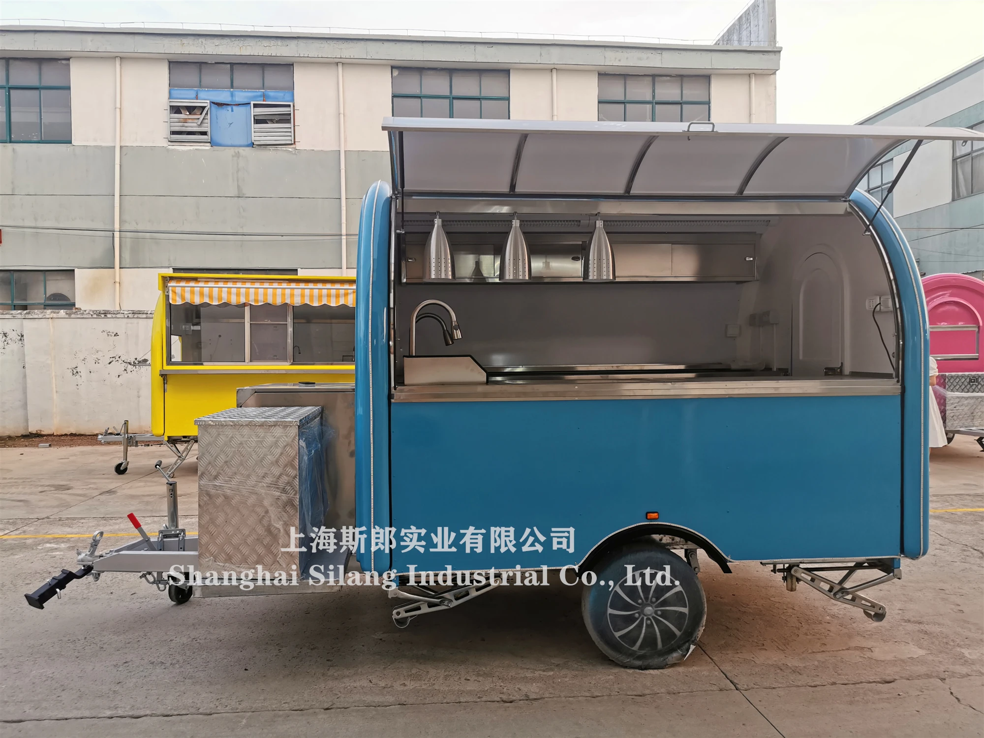 New Zealand Enclosed Fiberglass Mobile Ice Cream Food mobile Concession Trailer factory