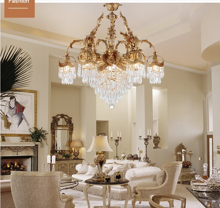 italian copper branch luxury chandelier
