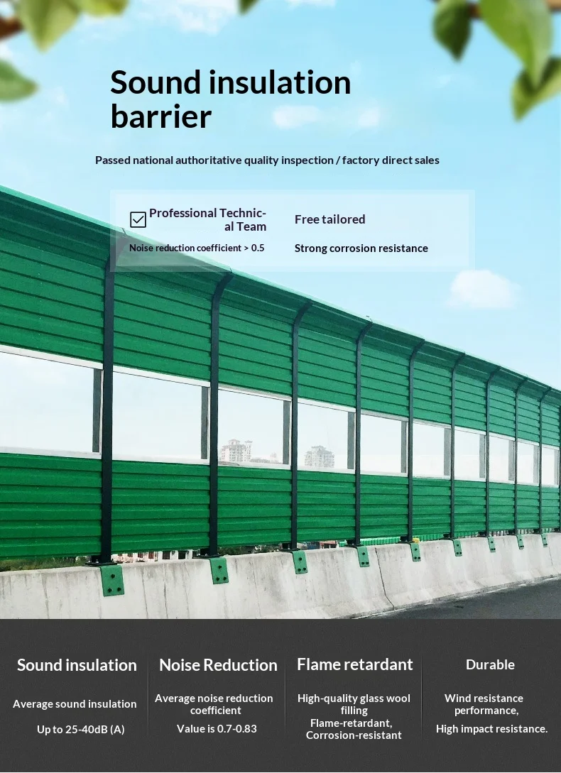 Sounds Absorbent Bridge Highway Bridge Aluminum Steel Sound Barrier Sound Absorption Screen Top ...