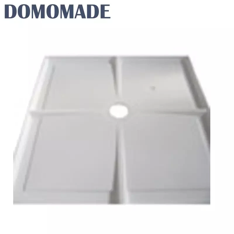 White Solid Surface Quartz Artificial Stone Solid Deep Shower Base