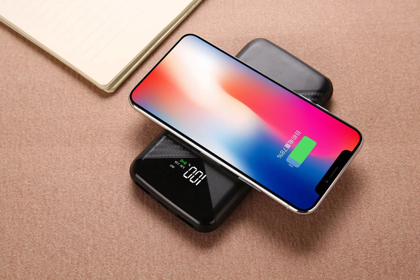 10000 mah Power Bank External Battery Bank Built-in Wireless Charger Powerbank Portable QI Wireless Charger for Samsung - ANKUX.COM
