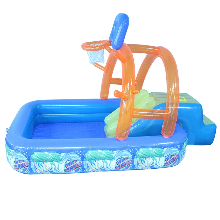 Cheap Price Pvc Inflatable Kids Basketball Splash Water Slide Swimming