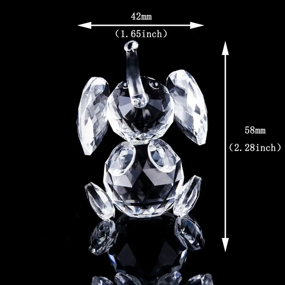 Gleam K9 Crystal Mini Crystal Elephant Animal Figurine Crystal Figurine