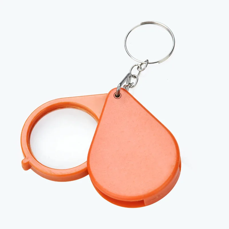 Mini Folding Magnifier Keychain Creative Portable High Definition