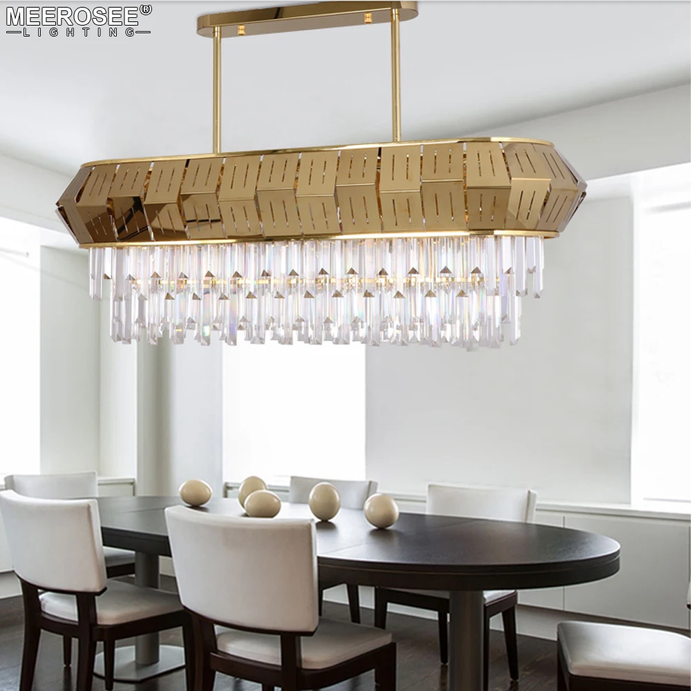 MEEROSEE Modern Pendant Lamp Crystal Light Suspension Chandelier MD86725