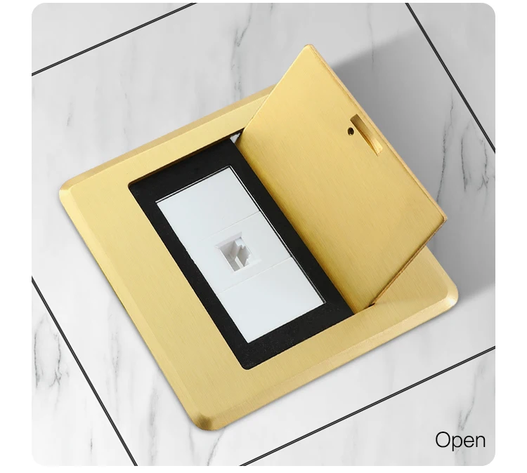 Wholesale rj45 standard brass network  hidden floor socket box