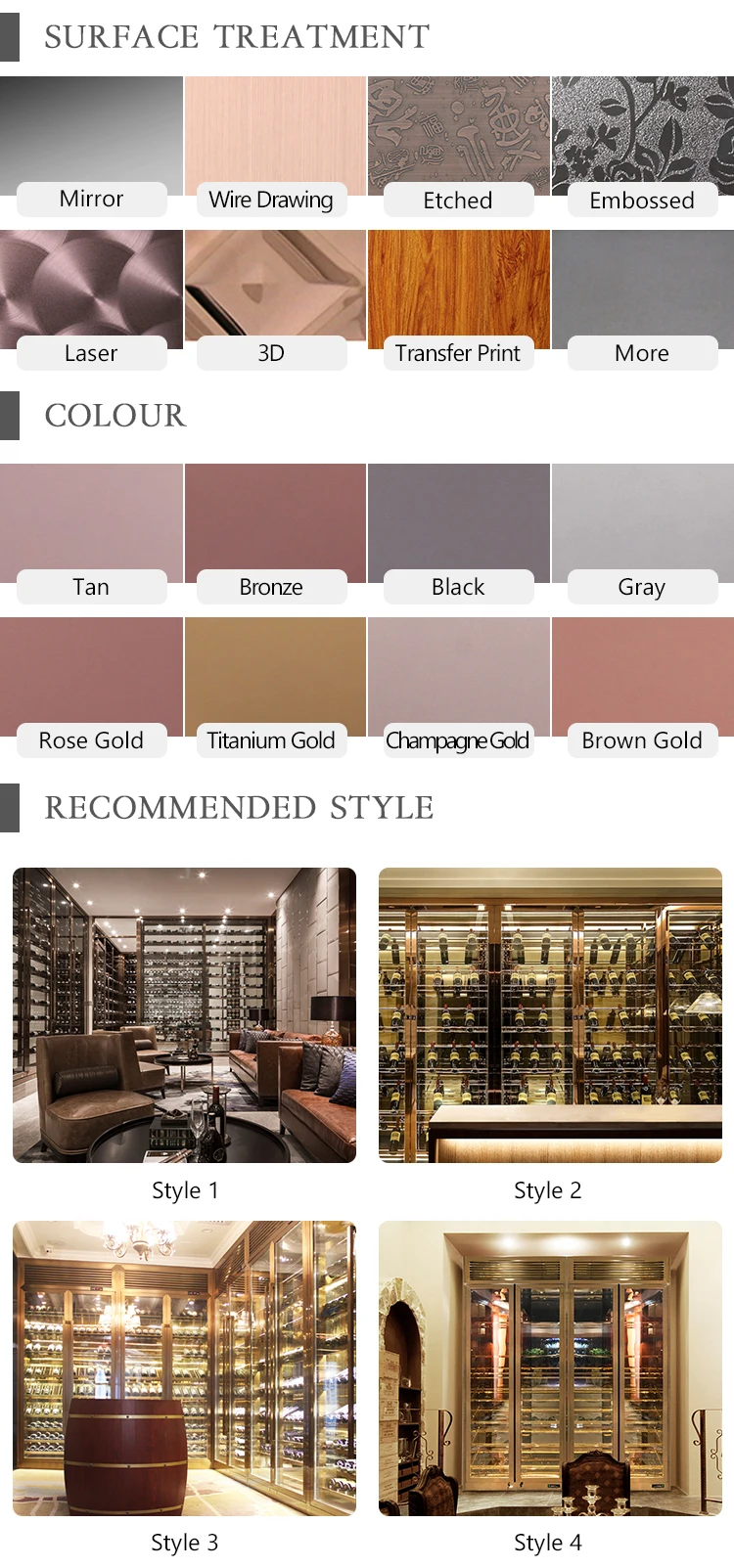 Champagne Color Wine Display Cabinet Stainless Steel Active Wine Refrigerator Electric Modern Furniture 12V Wine cooler