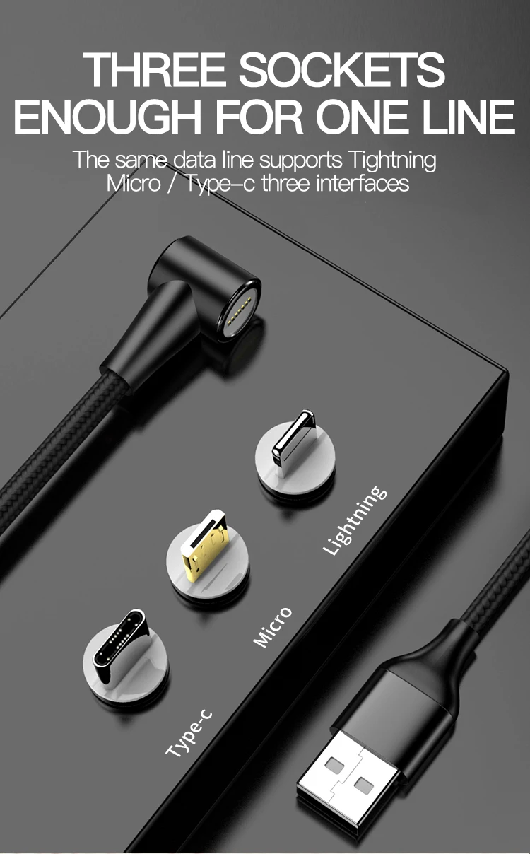 good quality usb 3 in 1 magnetic chargeing cable - ANKUX.COM