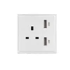 Universal electric wall switch smart 13a socket outlet with usb