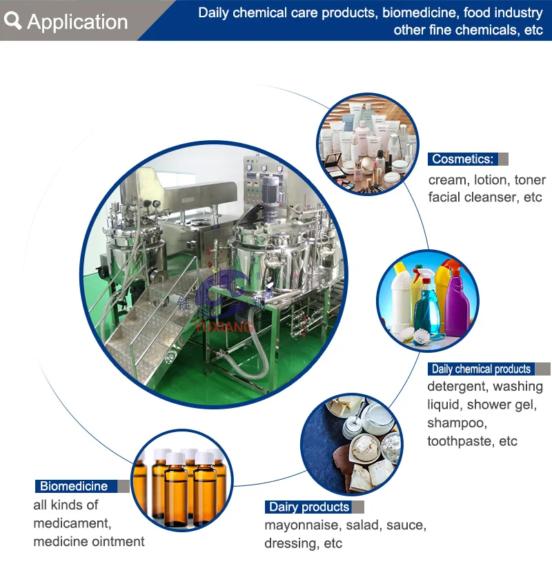 Cosmetic Cream Paste making production equipment Vacuum emulsifying homogenizer machine