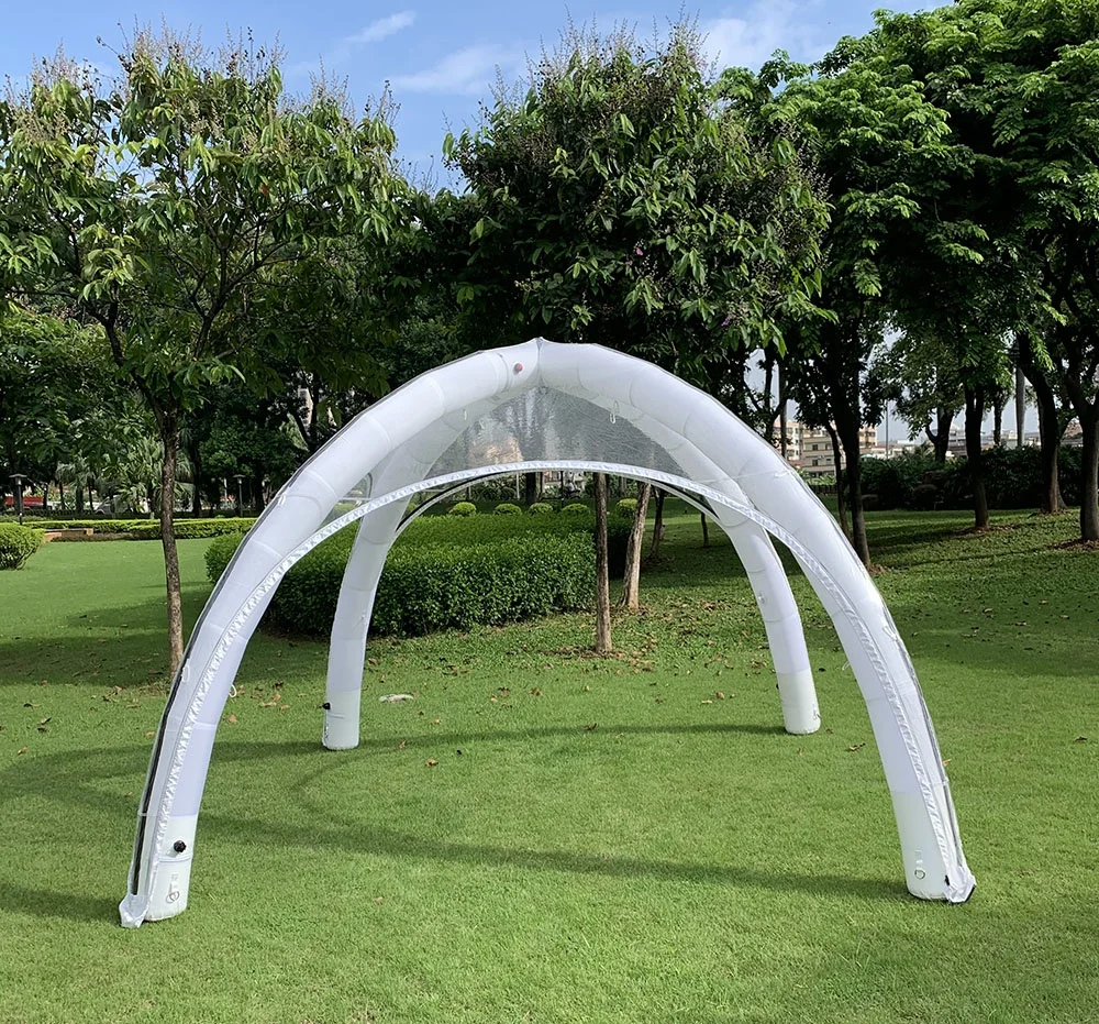 Manufacturing Inflatable party tent with clear PVC roof and color tubes 10'x10'