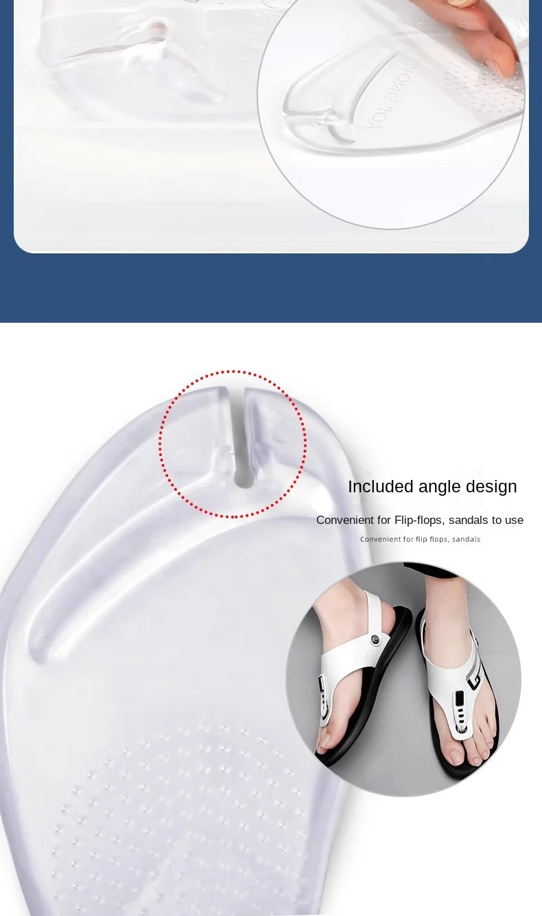 New Comfortable Self-Adhesive Flip-Flop Insole Seven-Point Pad Gel Bottom Shock Absorption-Non-Slip Anti-Wear Foot Arch Insole New Comfortable Self-Adhesive Flip-Flop Insole Seven-Point Pad Gel Bottom Shock Absorption-Non-Slip Anti-Wear Foot Arch Insole