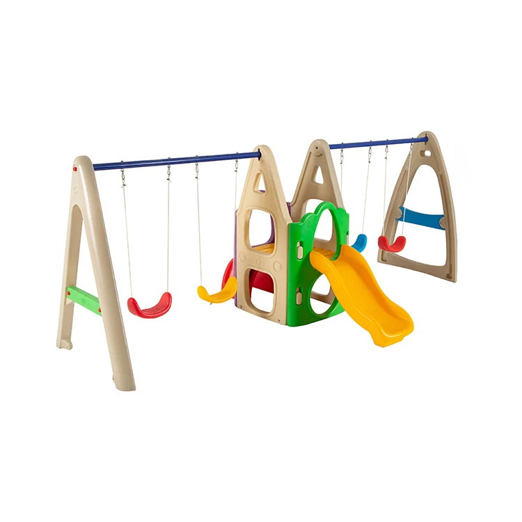 indoor swing and slide set