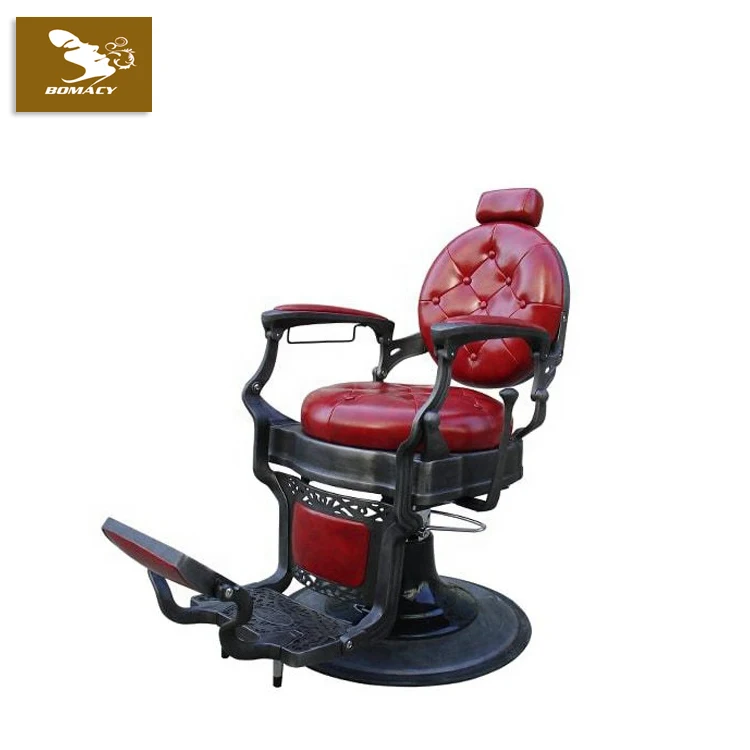 Bomacy High Quality Hair Salon Furniture Reclining Barber Chair Vintage Barber pink salon Chairs