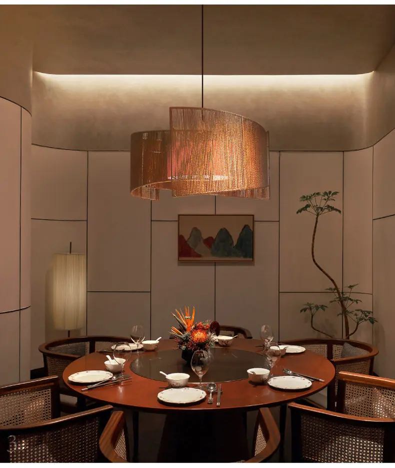 product dining room chinese style suspended chandelier hemp rope for hotel restaurant banquet hall private room creative design china-1