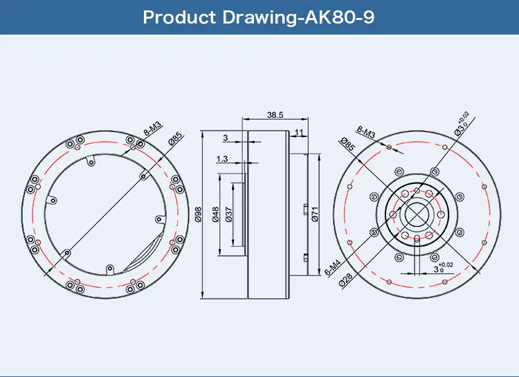 Product - Cubemars Hight torque AK80-9 actuator