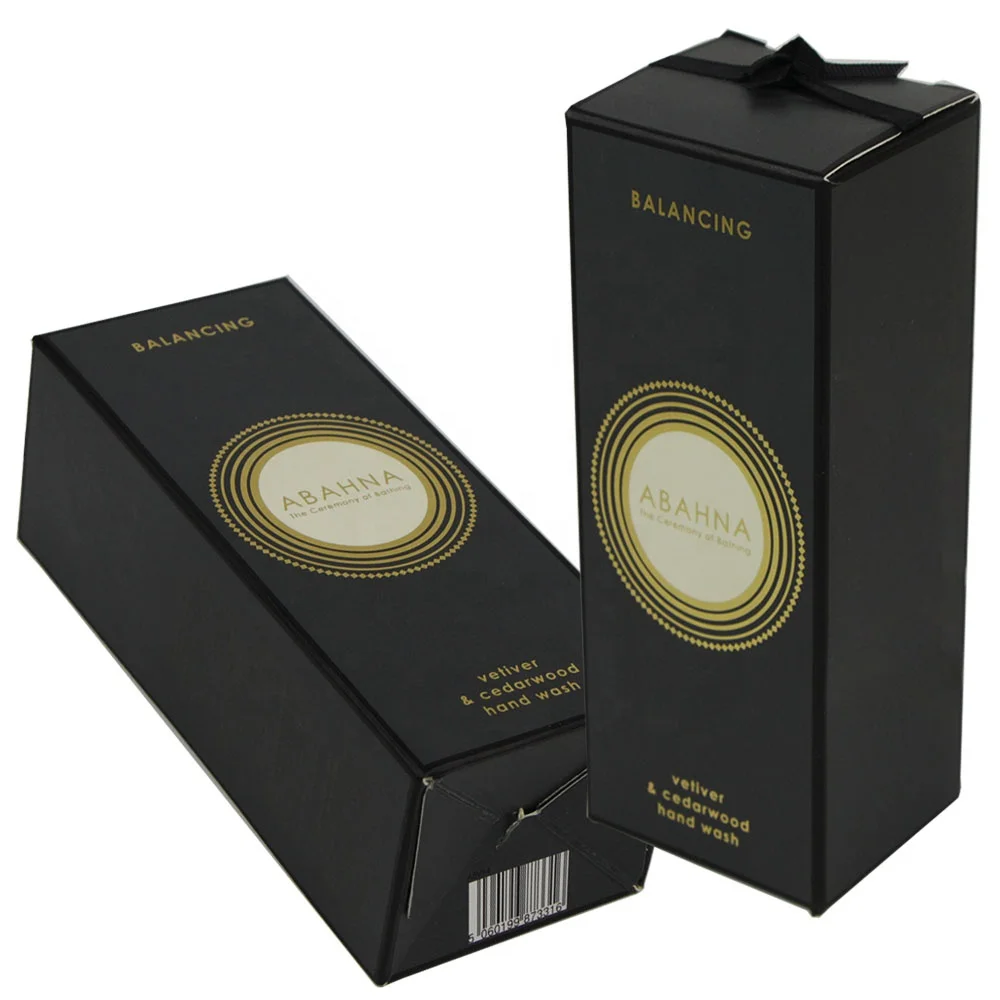 个人标志豪华哑光黑色化妆品护肤品包装盒香水瓶包装盒瓶子