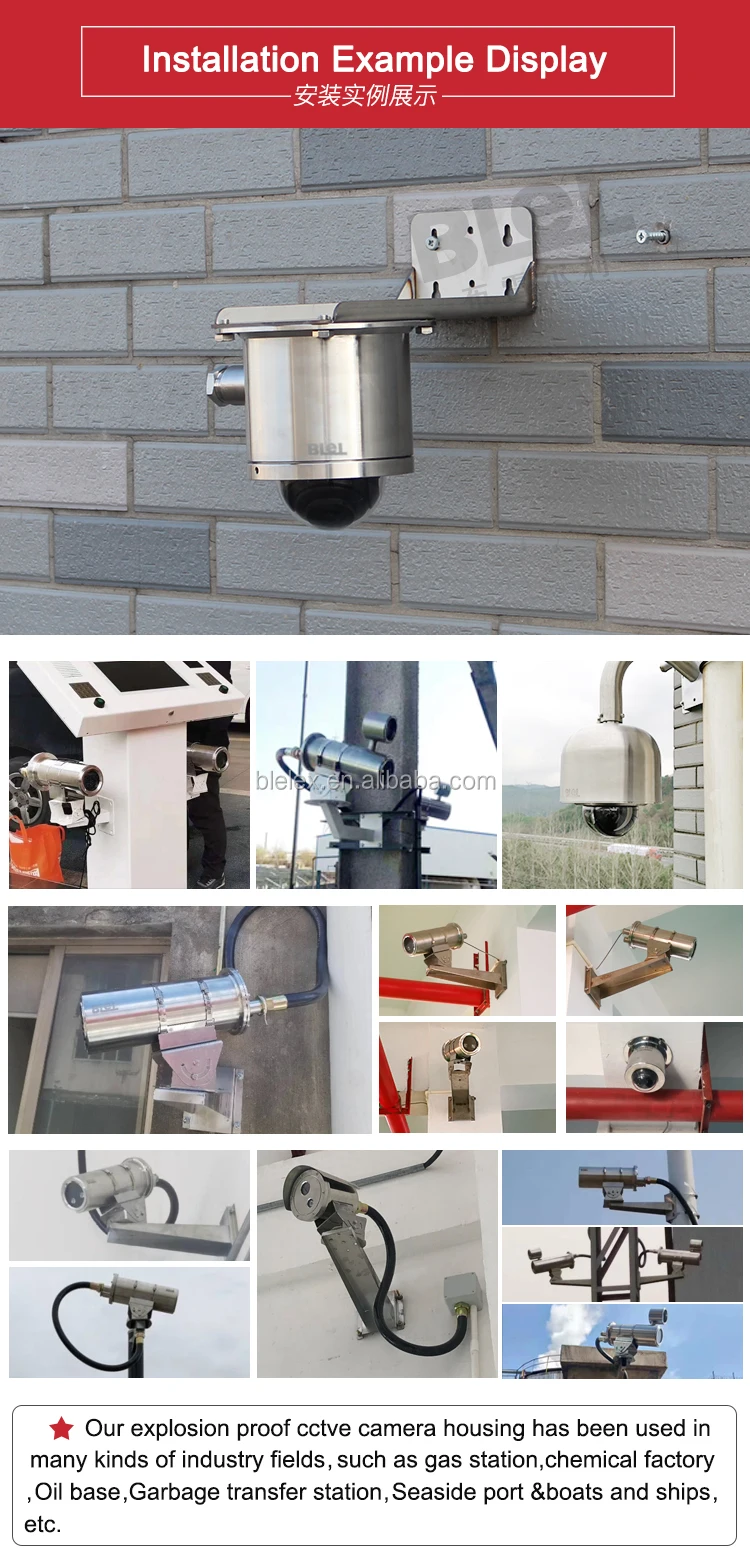 Blel Explosion Proof Network Dome Camera Housing Enclosure Support