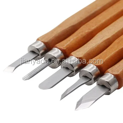 Useful 5pcs/Pack Hand Tools Portable Wholesale Reaming Wood Carving Cutter HD 