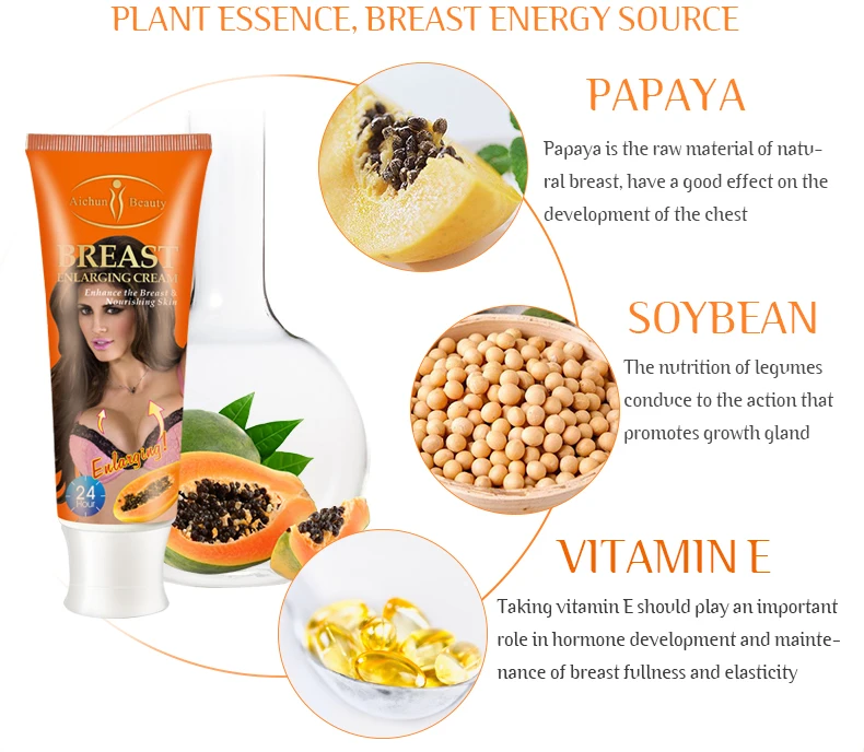 Beauty Care Natural Papaya Cream Breast Massage Care Breast Tight