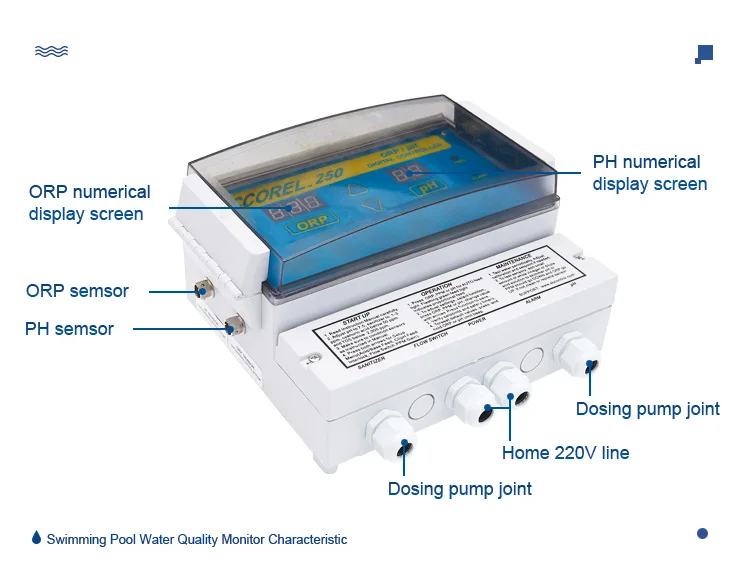 Chemtrol 250 Swimming Pool Ph Orp Monitor Automatic Digital Pool Water