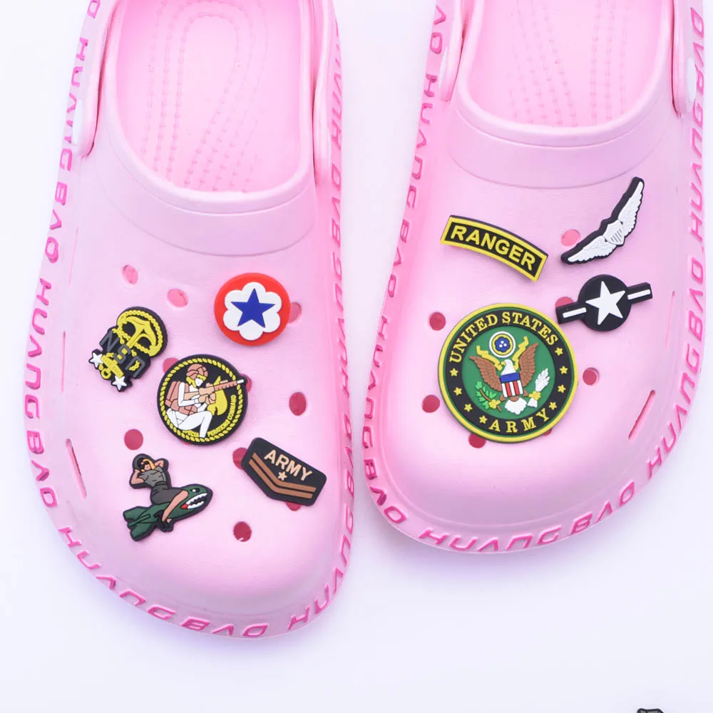 Us Army/ Range Character Pvc Croc Shoe Charms For Sandals And Pvc ...