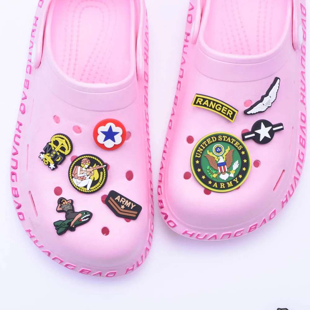 Us Army Range Character Pvc Croc Shoe Charms For Sandals And Pvc 