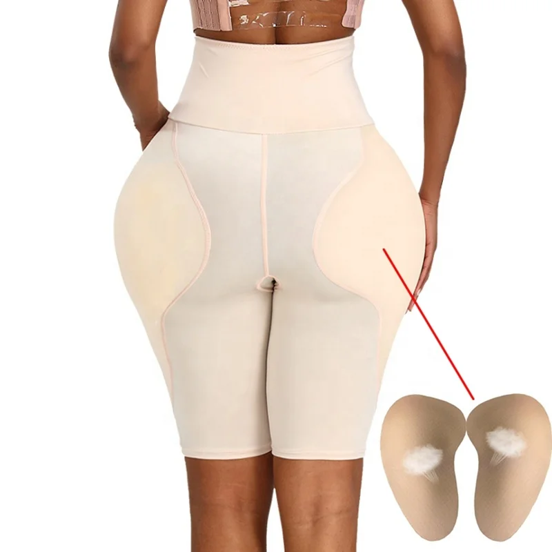 

Women's tummy control padded hip enhance shaper butt lifter underwear waist trainer panty shapewear, Black,nude