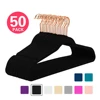 Custom Cheap black velvet scarf clothes hangers chain key ring