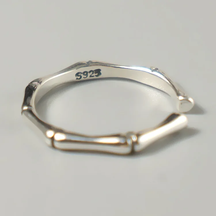 Nouveaux Bijoux S925 En Argent Sterling Hipster Personnalit&eacute; Ouvert Anneau De Mode