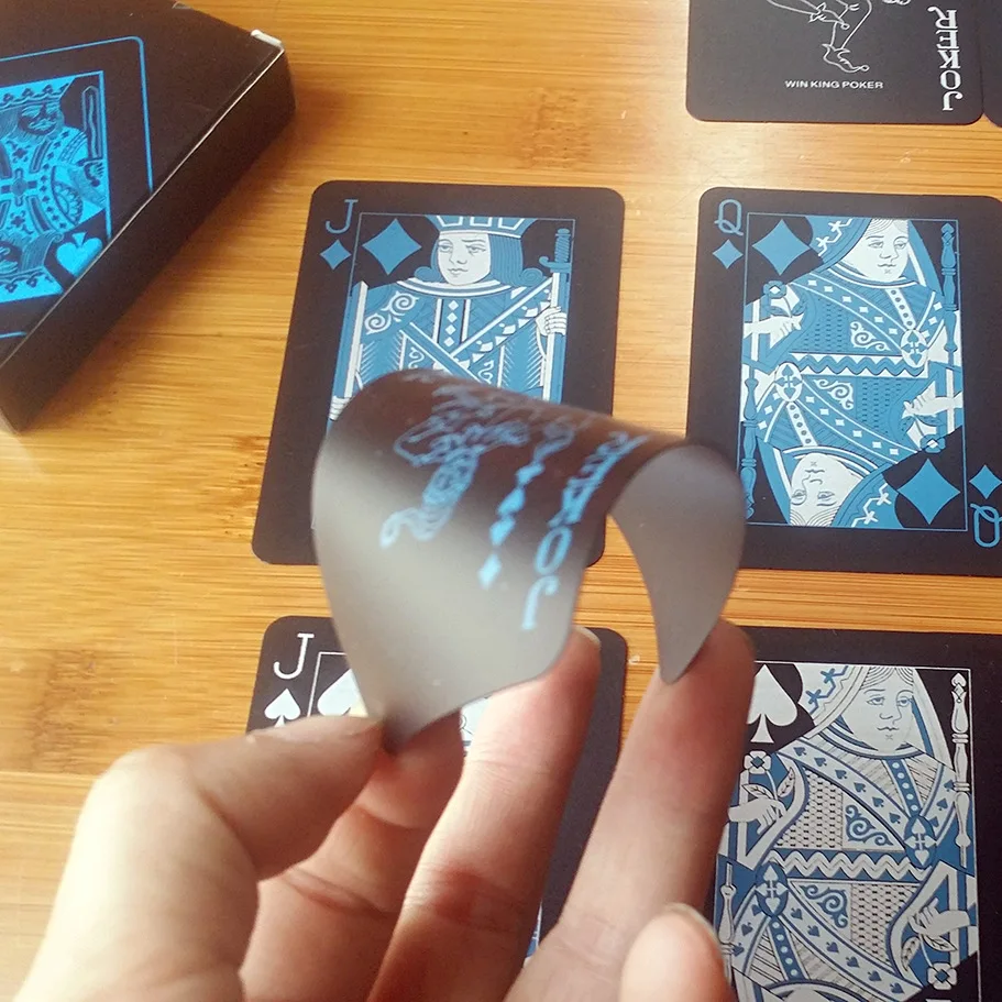 2021 Hot Sale Pvc Poker Waterproof Plastic Playing Cards Set Black