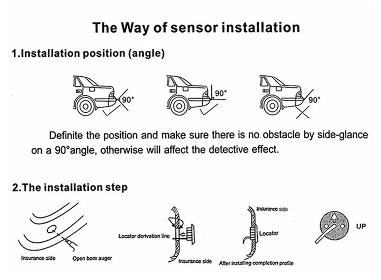 Front Car Distance Sensor Ultrasonic 22mm Buzzer Warning 4 Park Parking