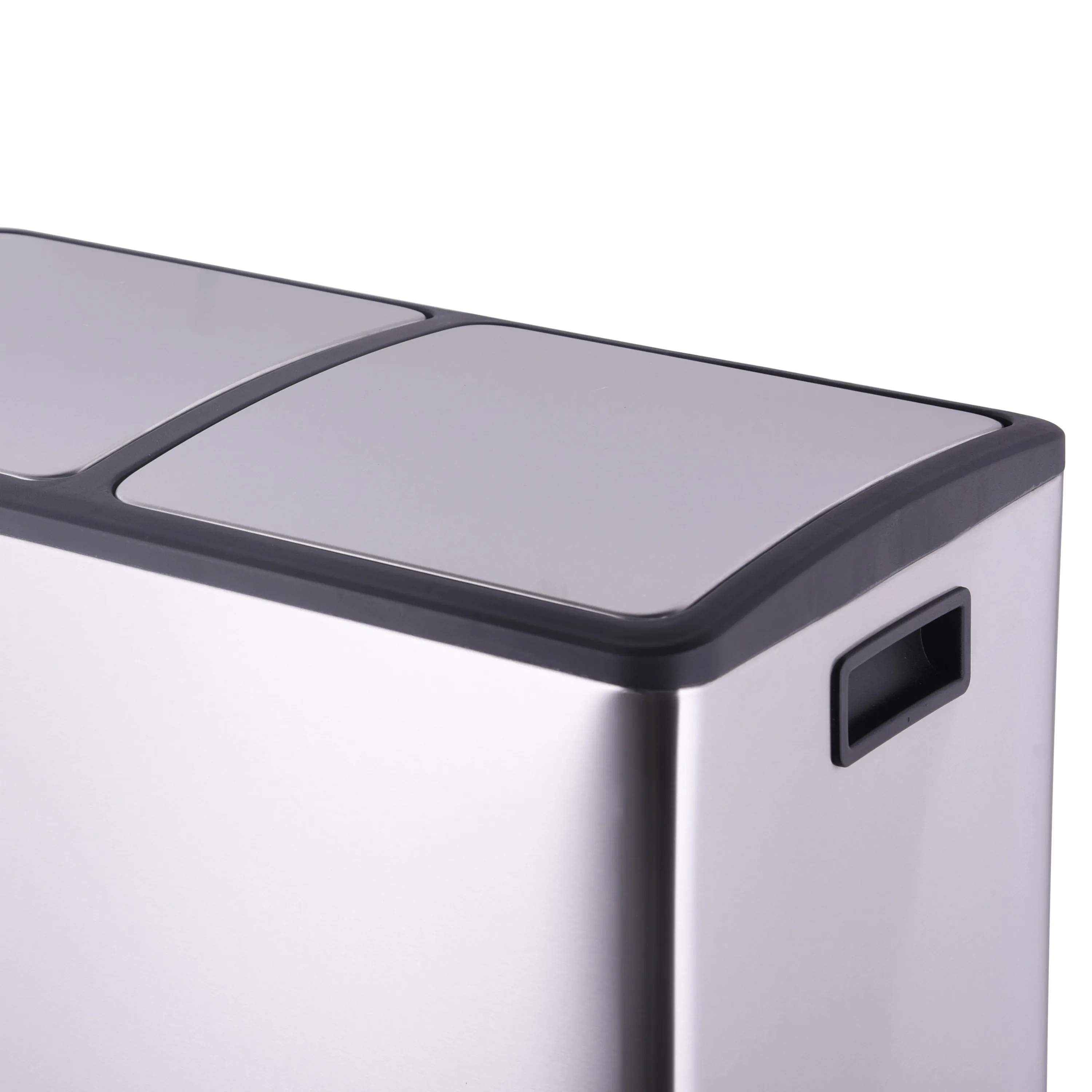 Patent Design Stainless Steel 60l Dual Compartment Garbage Can Trash